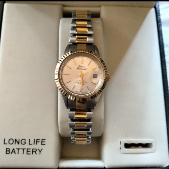 Gruen Embassy Women’s Water Resistant Date Two Tone Quartz Watch - Picture 2 of 6